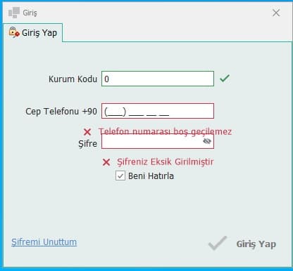 Giriş Ekranı